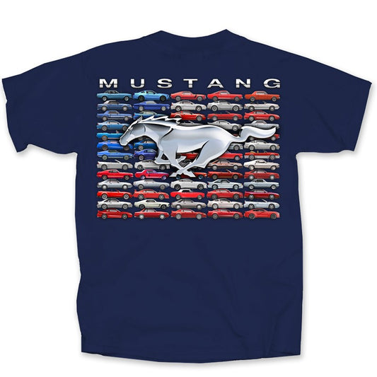 Ford Mustang Car Flag Stacked LG Shirt