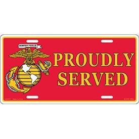 Proudly Served License Plate
