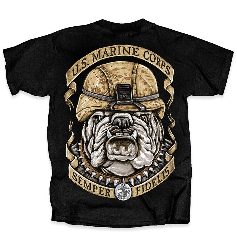 USMC Bulldog w/ Helmet 2XL Shirt
