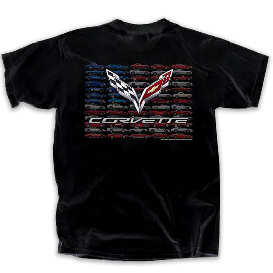 Corvette Cars Stacked 2XL Shirt