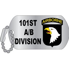 101st Airborne Division Dog Tag Pin