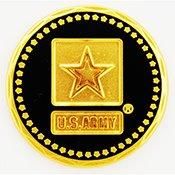 Army Logo Stars Pin