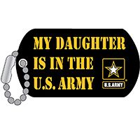 Army My Daughter Dog Tag Pin