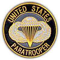Army Paratrooper Logo Pin