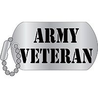 Army Veteran Dog Tag Pin