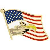 USA Flag Eagle Head Pin