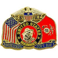 USMC Devil Dogs Colors Pin
