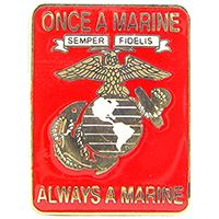 Once A Marine Always A Marine Pin