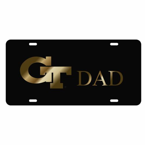 Georgia Tech Dad Blk\Gold License Plate