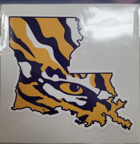 LSU Tiger Eye State Outline 6 Inch Decal
