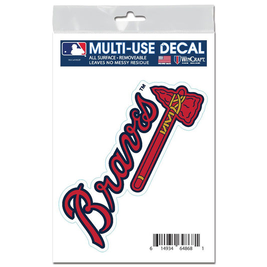 ATLANTA BRAVES ALL SURFACE DECALS 3" X 5"